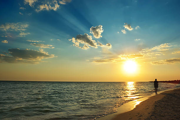 beautiful sunset on the beach