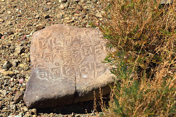 istock Buddhist inscribed mani stone. Sakya-Tibet. 1803 497031992