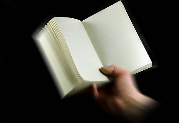 istock Hand holding a book with blank pages for copy 497032058