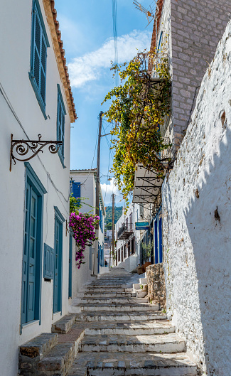 A tiny, nice street in Hydra, Greece.