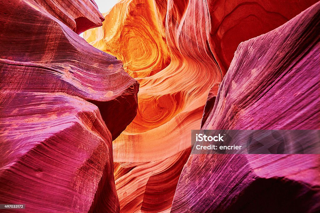 Lower Antelope Canyon, Arizona, USA Lower Antelope Canyon in the Navajo Reservation near Page, Arizona USA 2015 Stock Photo