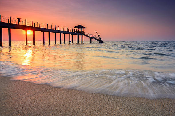 istock Sunrise view at fisherman jetty 497035960