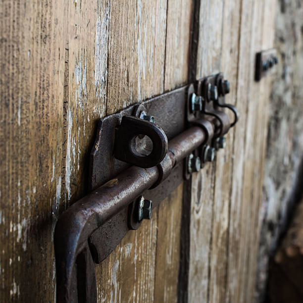 istock old bold on a wood door 497037571