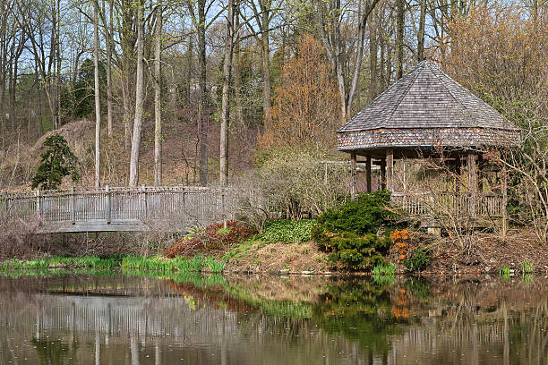 istock Brookside Gardens Bridge & Gazebo - HDR 497038063