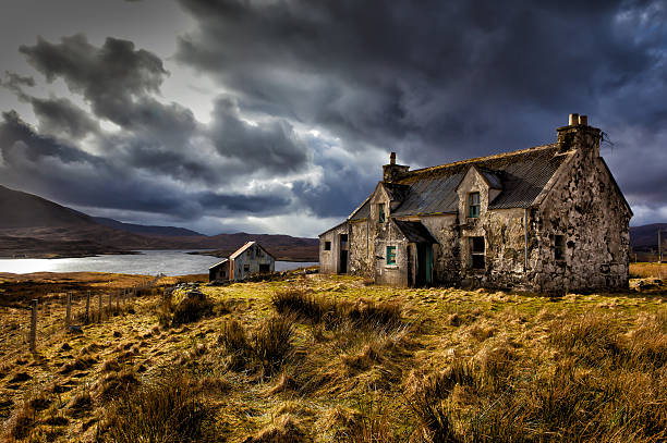 Crofters Cottage Outer Hebrides stock photo
