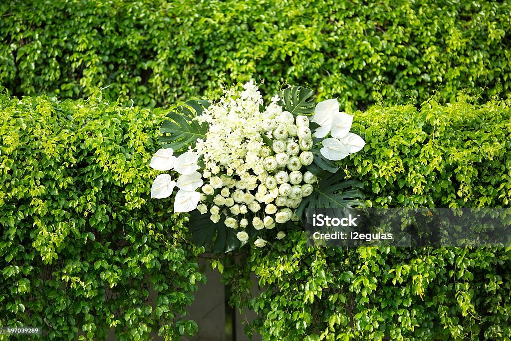 Floral arrangement at  wedding ceremony Beach Stock Photo