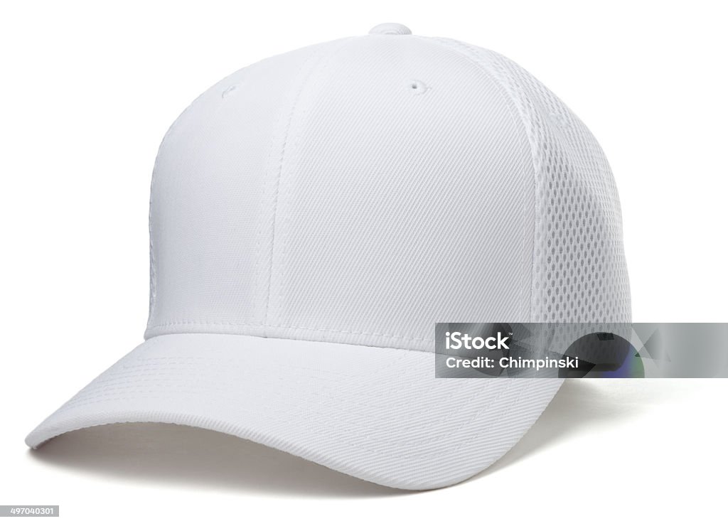 Sombrero blanco de béisbol - Foto de stock de Gorra libre de derechos