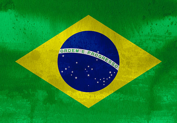 istock Brazil Flag with Vintage Texture 497042467