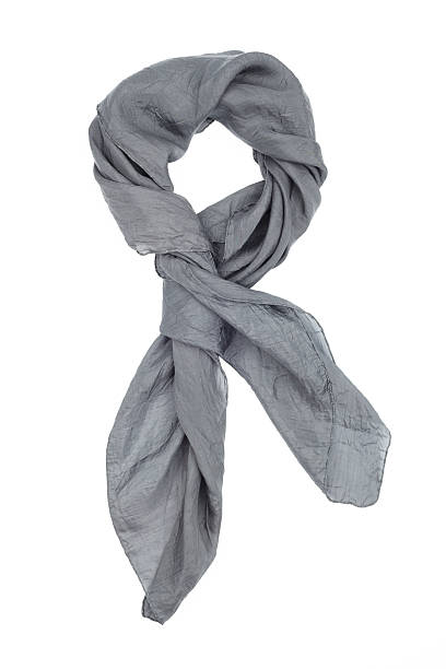 istock the neckerchief silk grey, tied in a beautiful knot 497043149