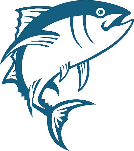 Vector illustration of Tuna Blue