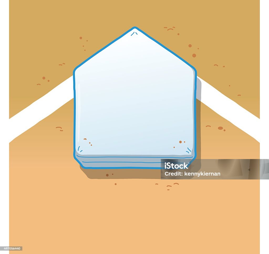 Home Plate Overhead View of Home Plate on a Baseball Field Home Base - Sports stock vector