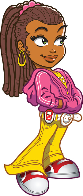 Chica Rasta Vector Ilustración de Skeptical Chica Urbana y más Vectores Libres de Derechos ...