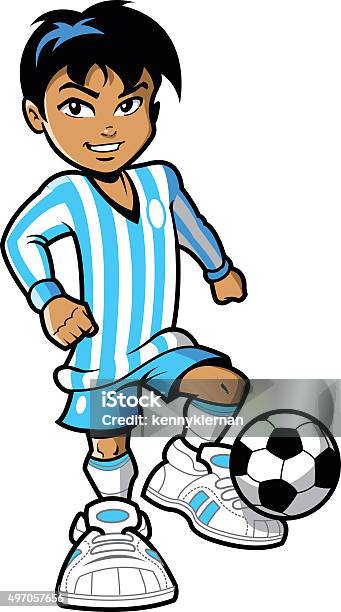 Soccer Player Stock Illustration - Download Image Now - Soccer, 2015, Adult