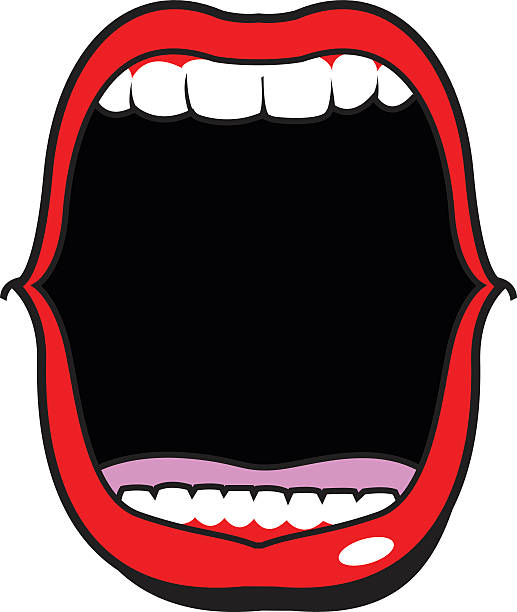 Wide Open Mouth vector art illustration