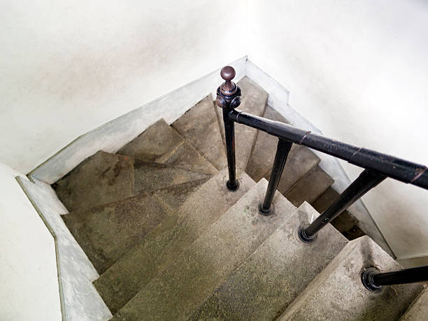 spiral staircase in an old building