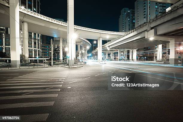 City Road Viaduct Night Of Night Scene Stock Photo - Download Image Now - Night, City, Street