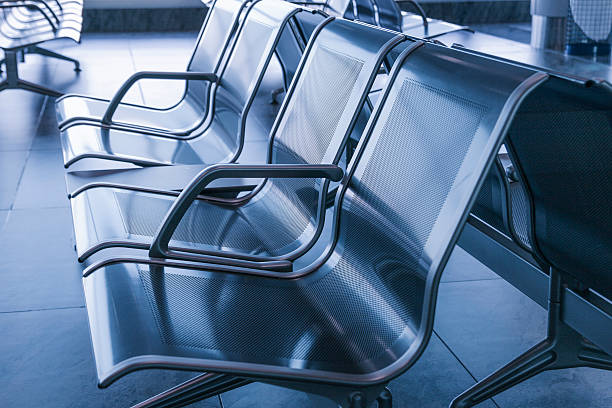 istock Steel waiting room chairs 497067326