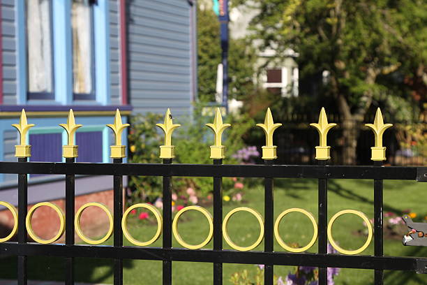 istock Metal Privacy Fence 497073795