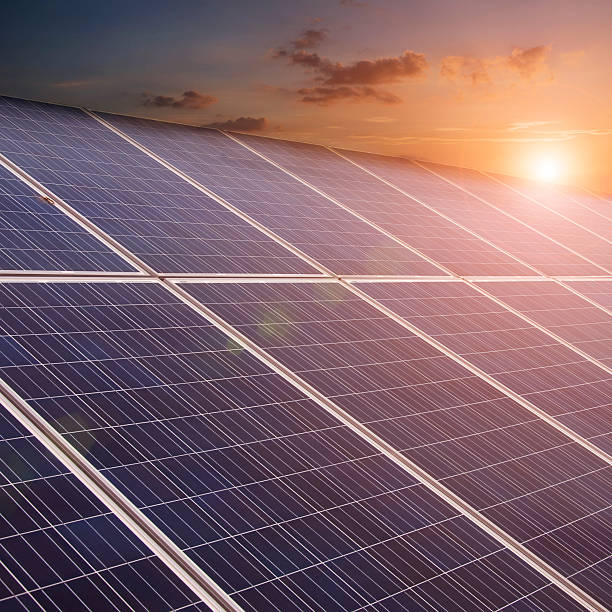 istock Power plant using renewable solar energy with sun 497074085