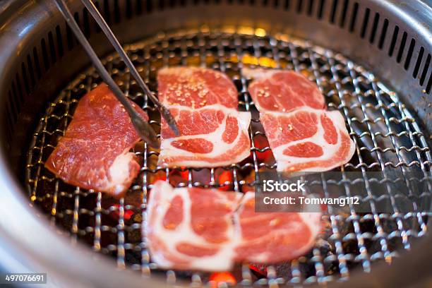 Bbq Grilling Meat Or Beef On Flame Stock Photo - Download Image Now - Barbecue - Meal, Barbecue Grill, Beef