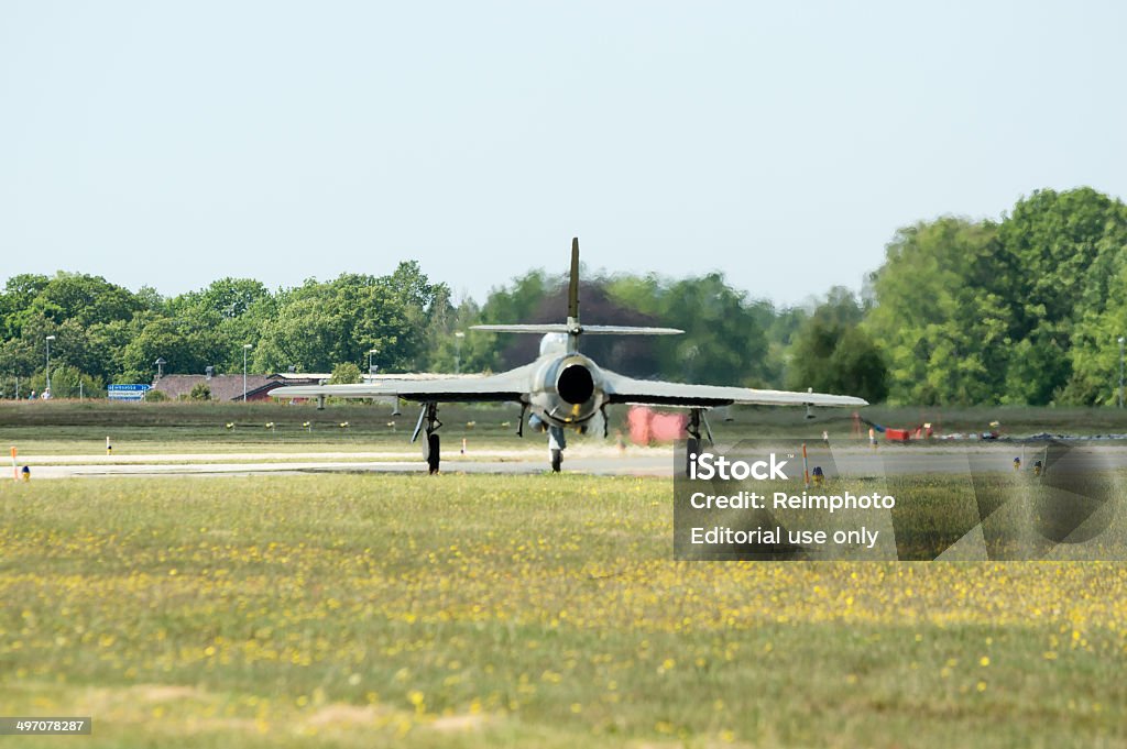 Caccia militare Hawker Hunter - Foto stock royalty-free di Aeroplano