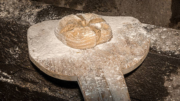 Para pão assado no forno a lenha - foto de acervo