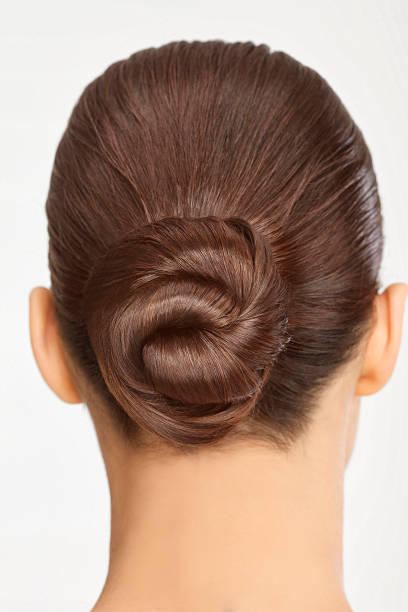 istock Beautiful hairstyle - hair bun 497079335