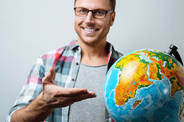istock Concept for handsome young traveler 497091312