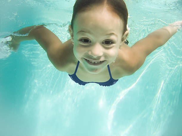 istock Smiling 3-Year-Old Girl Diving Underwater 497091496