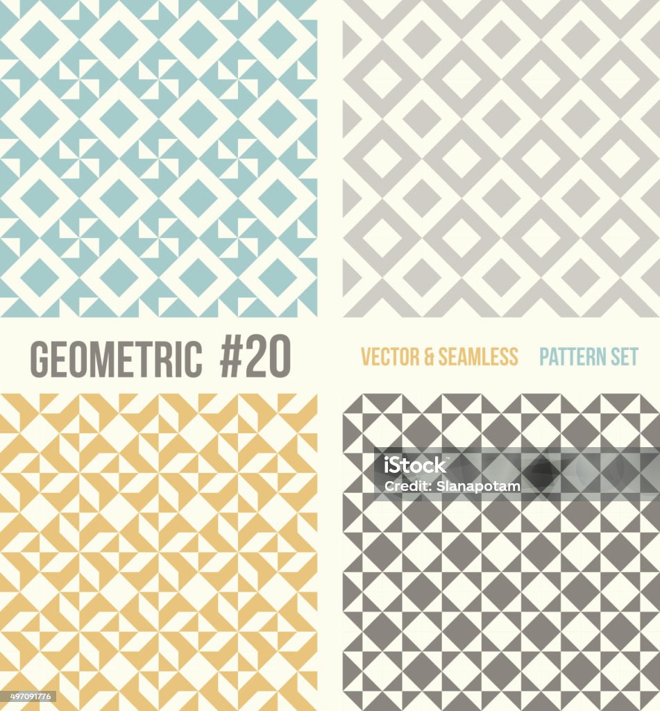 Solid Geometric Patterns Set Of Four Geometric Patterns Stock Illustration - Download Image Now ...