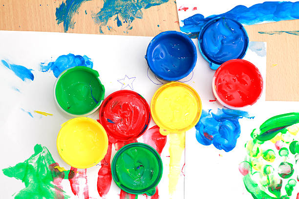 istock colorful finger paints on a table 497092308