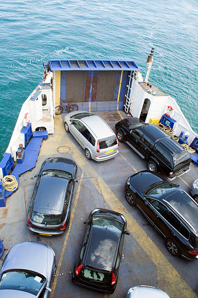 istock Bow of Passenger and Vehicle Ferry 497094412