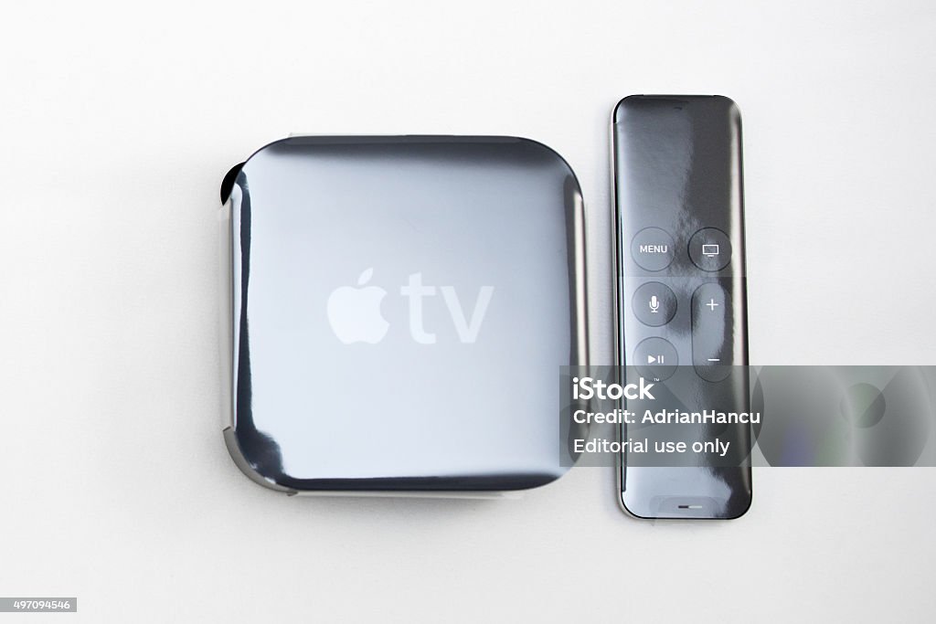 New Apple Tv Media Streaming Player Microconsole Unboxing Stock Photo -  Download Image Now - iStock