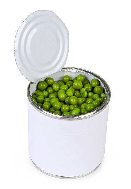 istock Open bank with green peas 497094924