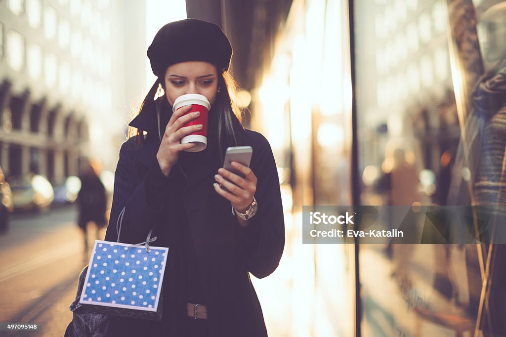 Winter shopping Saison - Lizenzfrei Einkaufen Stock-Foto