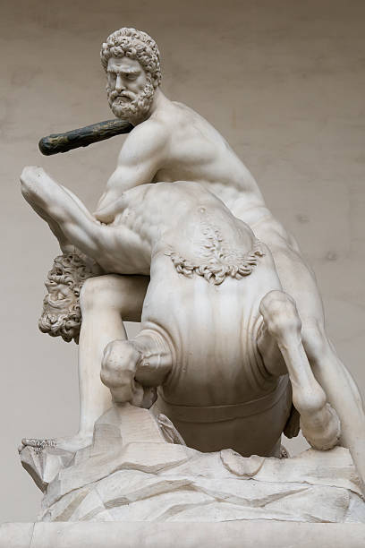 Hercules beating the centaur Nessus Hercules beating the centaur Nessus  statue in florence italy michelangelo italy art david stock pictures, royalty-free photos & images