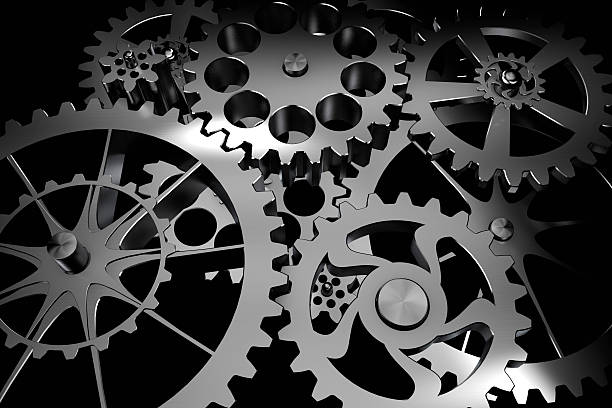 istock Technology background from siver metal gears. 497096494