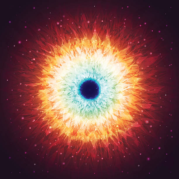 Shining Galaxy with Stars Shining Galaxy with Stars and a Black Hole - Vector Illustration andromeda galaxy stock illustrations