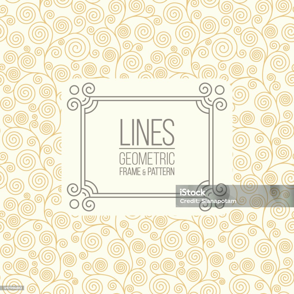 Modern Linear Frame Pattern Set Of Line Pattern And Linear Frame Stock Illustration - Download ...