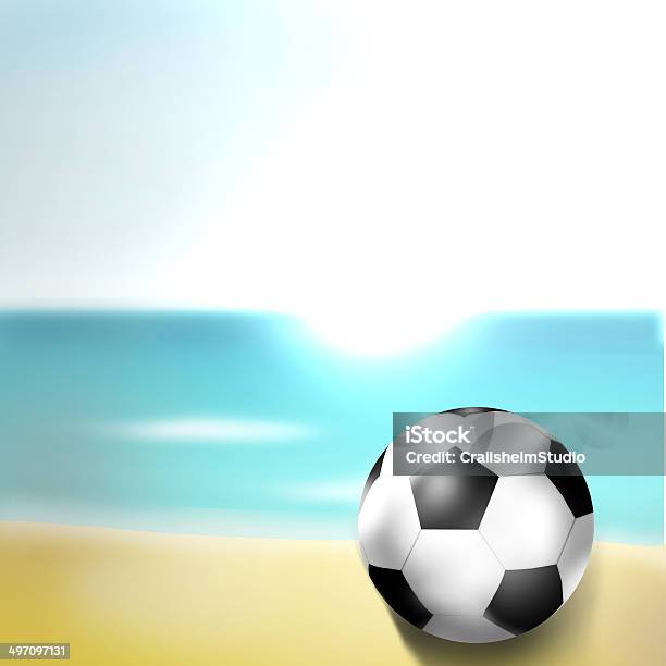 Soccer Creative Illustration Design Image Stock Illustration - Download Image Now - 2018, Abstract, Beach