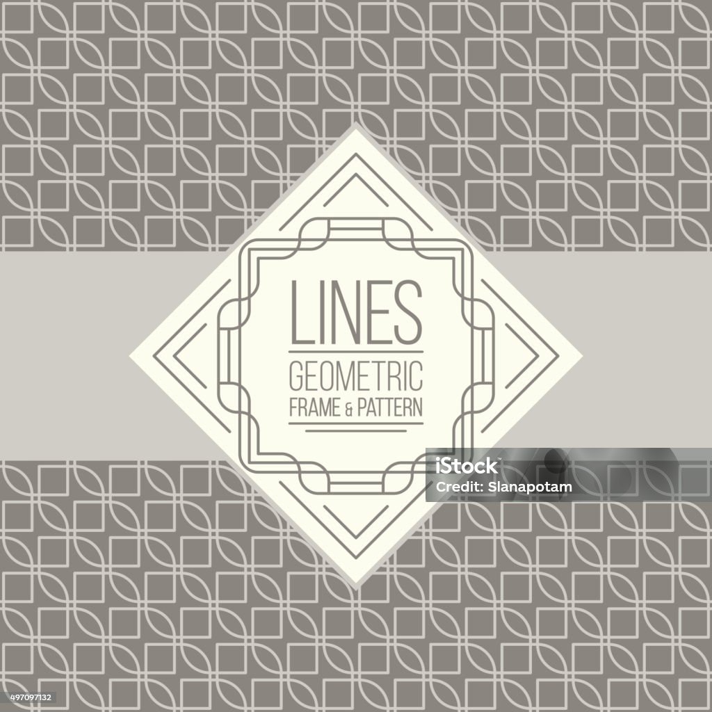 Modern Linear Frame Pattern Set Of Line Pattern And Linear Frame Stock Illustration - Download ...