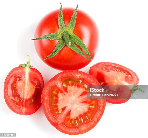 Tomatoes Stock Photo - Download Image Now - Close-up, Cross Section, Cut Out