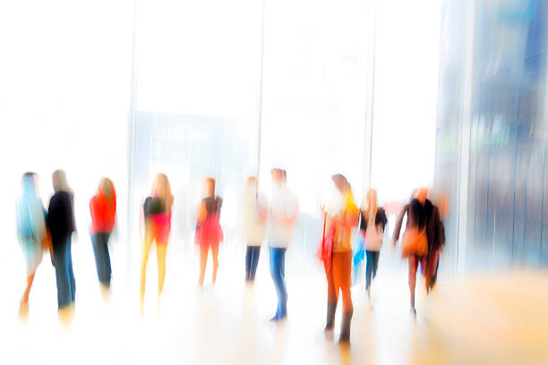 istock Large Group of Blurred, Unrecognizable People 497097378