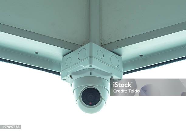 Cctv Security Camera In Building Stock Photo - Download Image Now - Camera - Photographic Equipment, Control, Crime