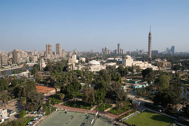 Cairo from Zamelek, looking South stock photo