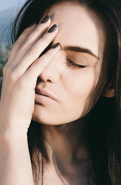 istock Thoughtful Woman Covering Half Face with Hand 497098386