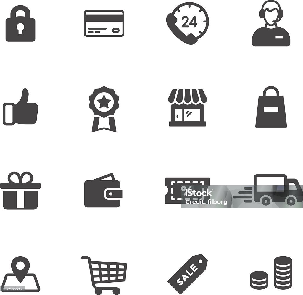 Shopping Icons Shopping and e-commerce icons Icon Symbol stock vector