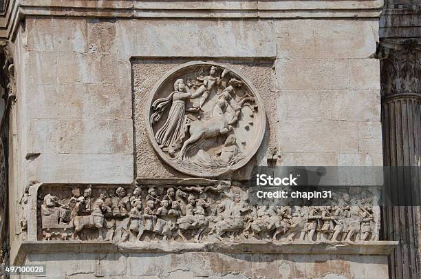 Arch Of Constantine In Rome Italy Stock Photo - Download Image Now - 2015, Ancient, Ancient Rome