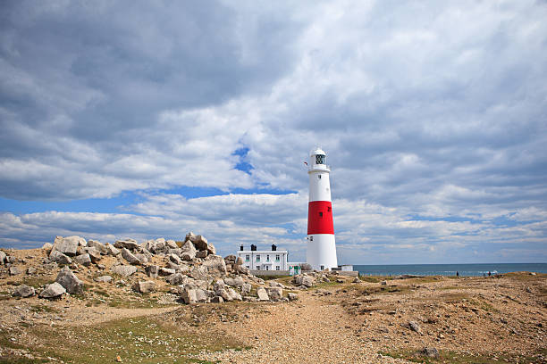istock Lighthouse in Portland coast, UK 497100055