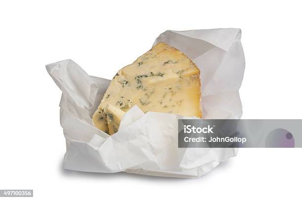Stilton Cheese Stock Photo - Download Image Now - Cheese, Wrapping Paper, Packaging